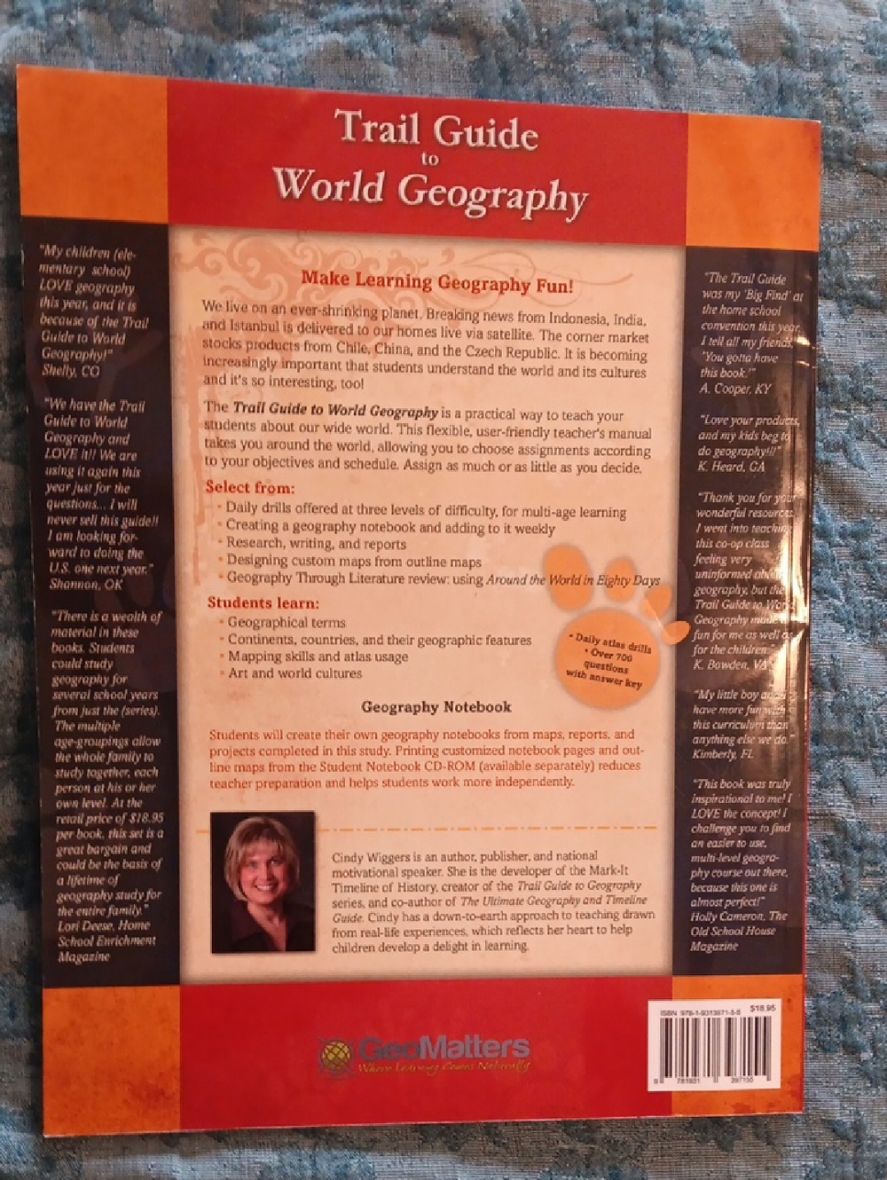 Trail Guide to World Geography - Orange Educational Workbook by